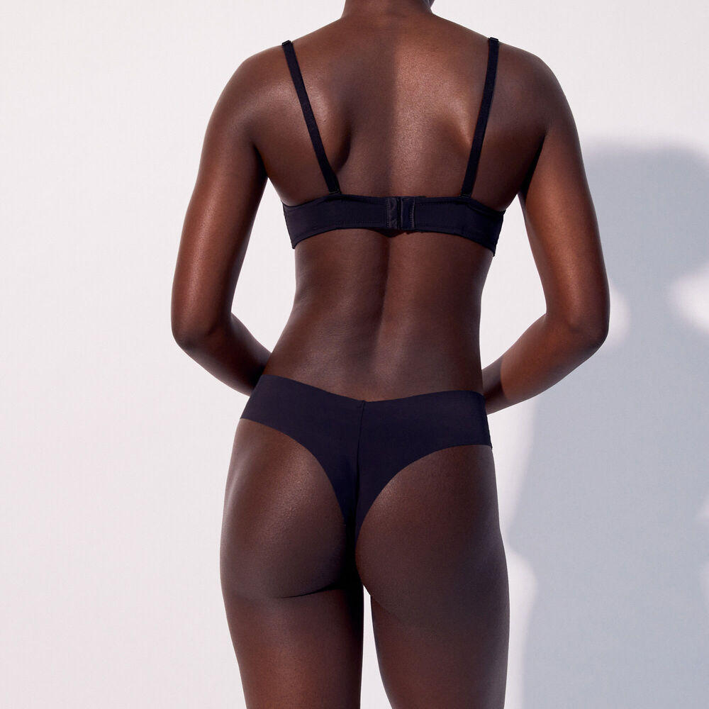 Soutien-gorge bandeau en micro - noir noir.