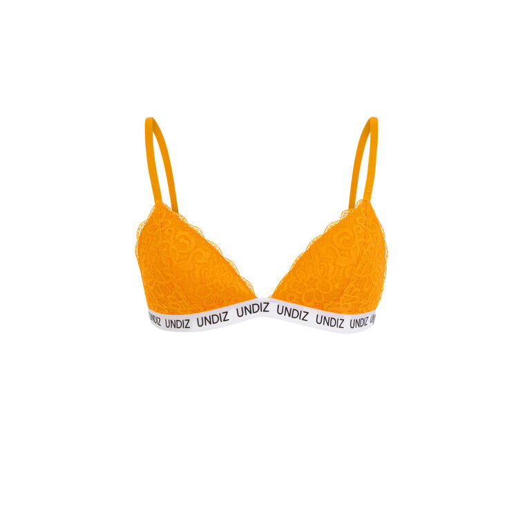 Soutien-gorge triangle safran secretiz laciz orange.