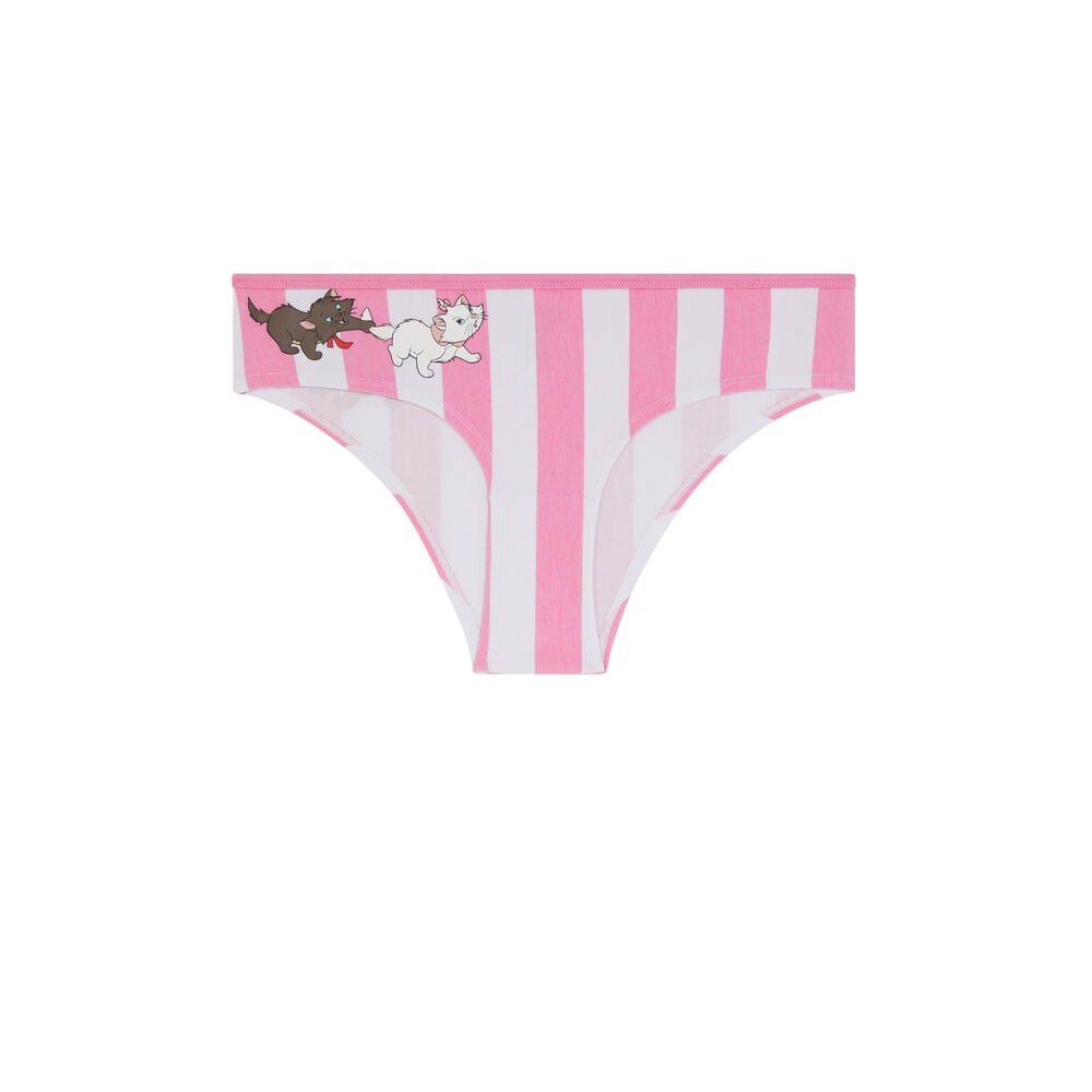 Shorty en coton imprimé les aristochats catirayiz rose.