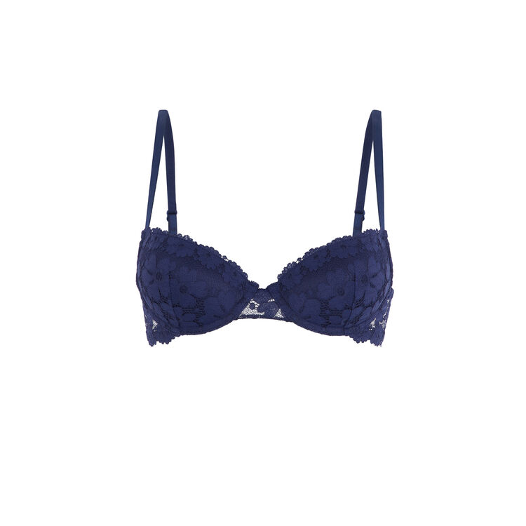Soutien-gorge ampli dentelle detail camo coloramadiz bleu marine.
