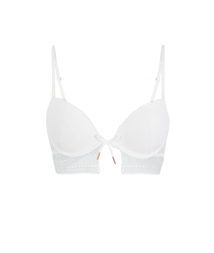Soutien-gorge push detail noeud neoriz blanc cassé.
