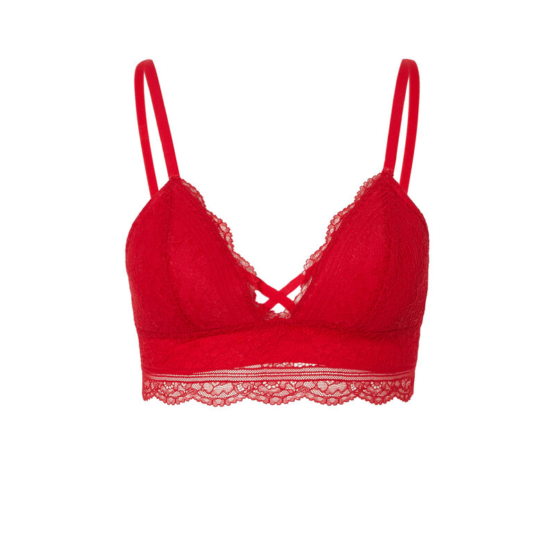 soutien-gorge triangle sans armatures - rouge soutien-gorge triangle sans armatures - rouge;