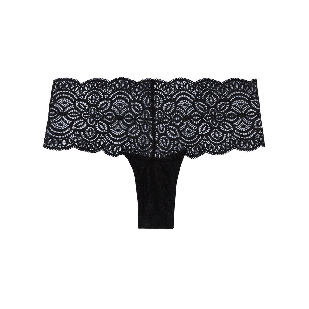 Shorty tout dentelle - noir noir.