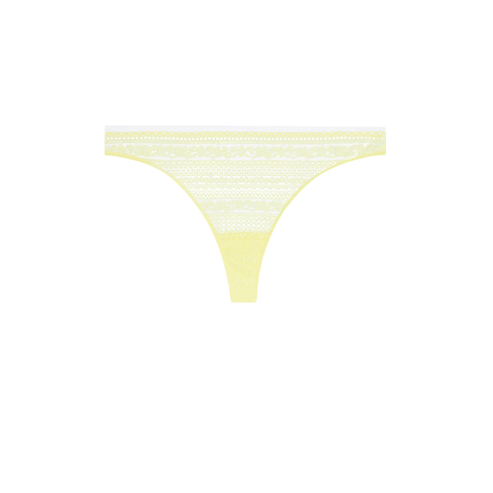 String en dentelle - jaune jaune.