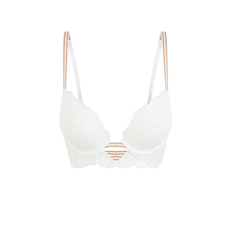 Soutien-gorge bustier v push lurexbandiz blanc.