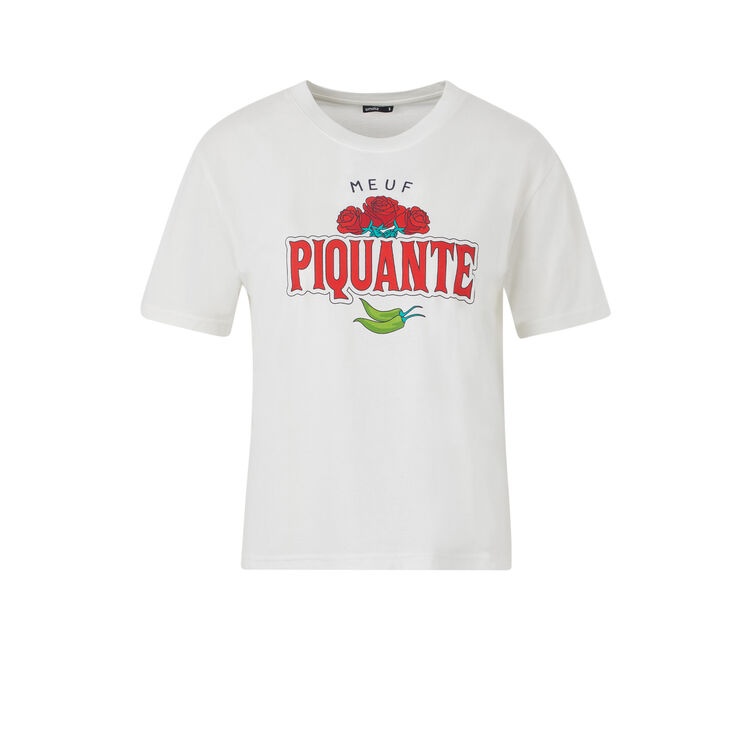 Top blanc piquantiz blanc.