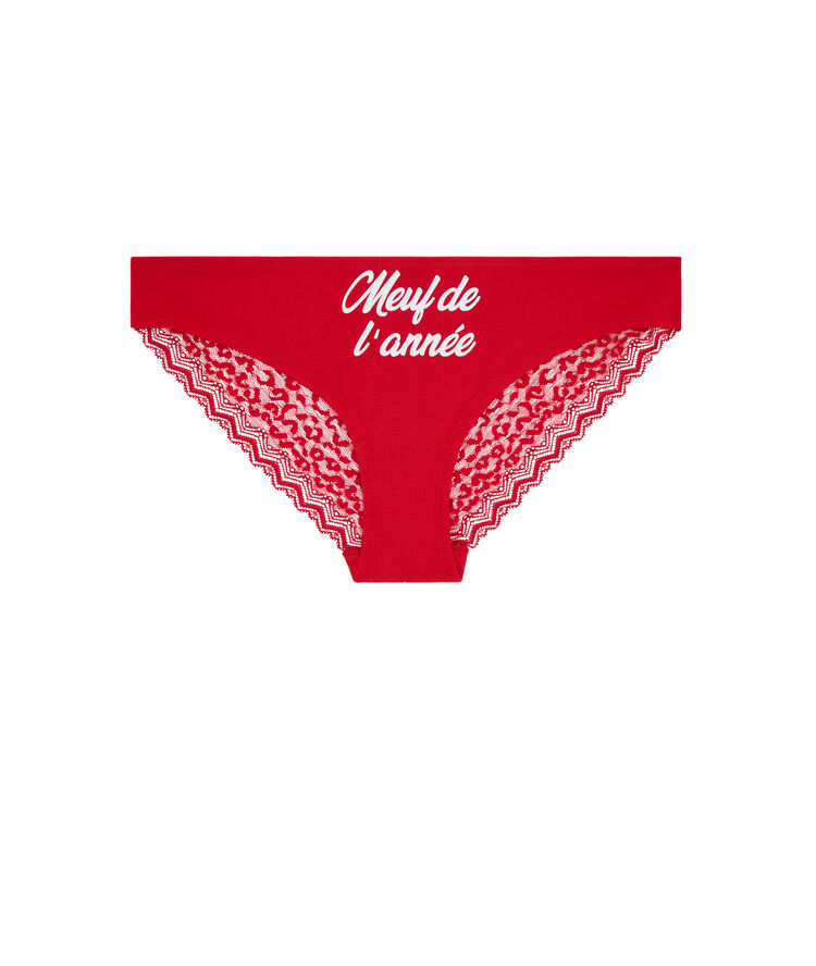 Culotte en coton manneiz rouge.