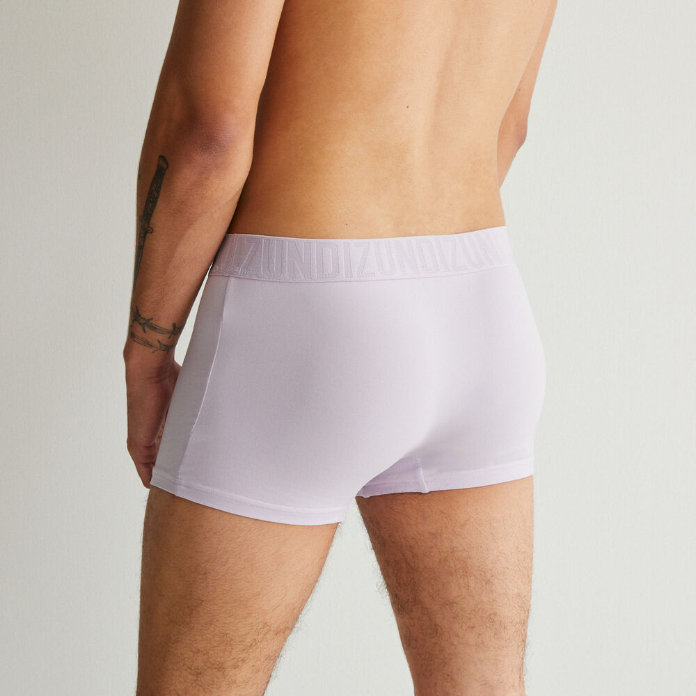 Boxer uni en micro - lilas violet.