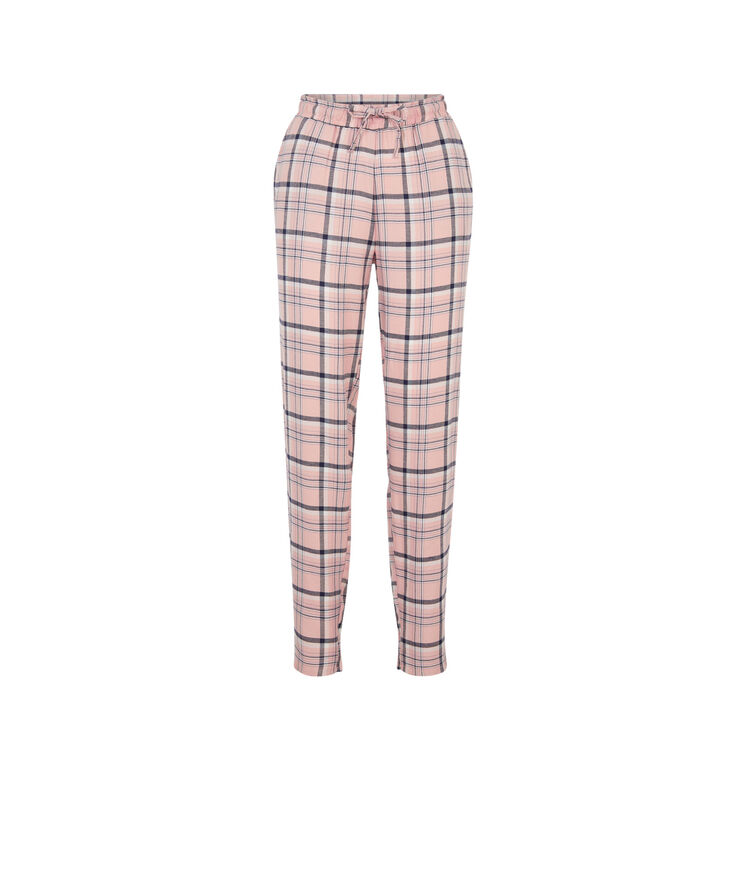 Pantalon à carreaux vintartiz rose poudré.