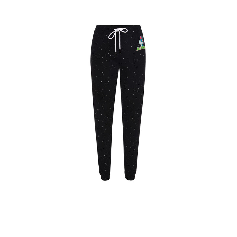 Pantalon en jersey print denver denveriz noir.