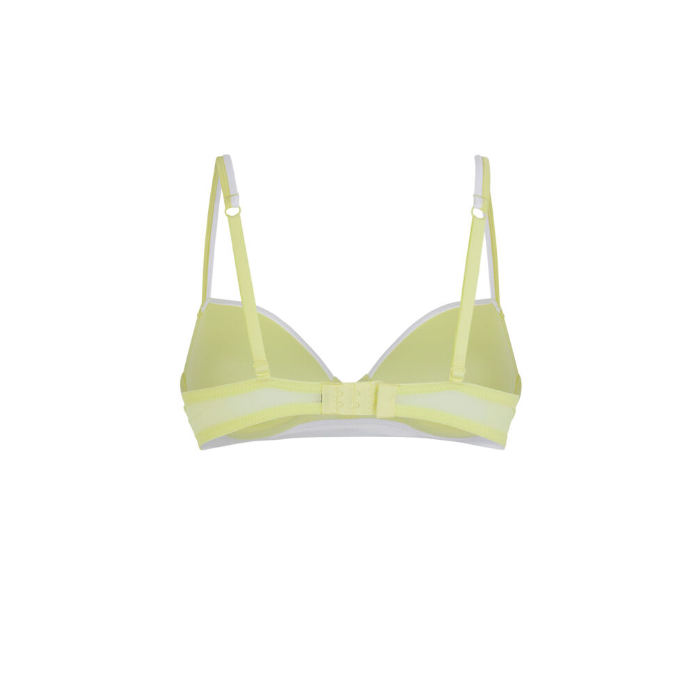 Soutien-gorge ampli en dentelle - jaune jaune.