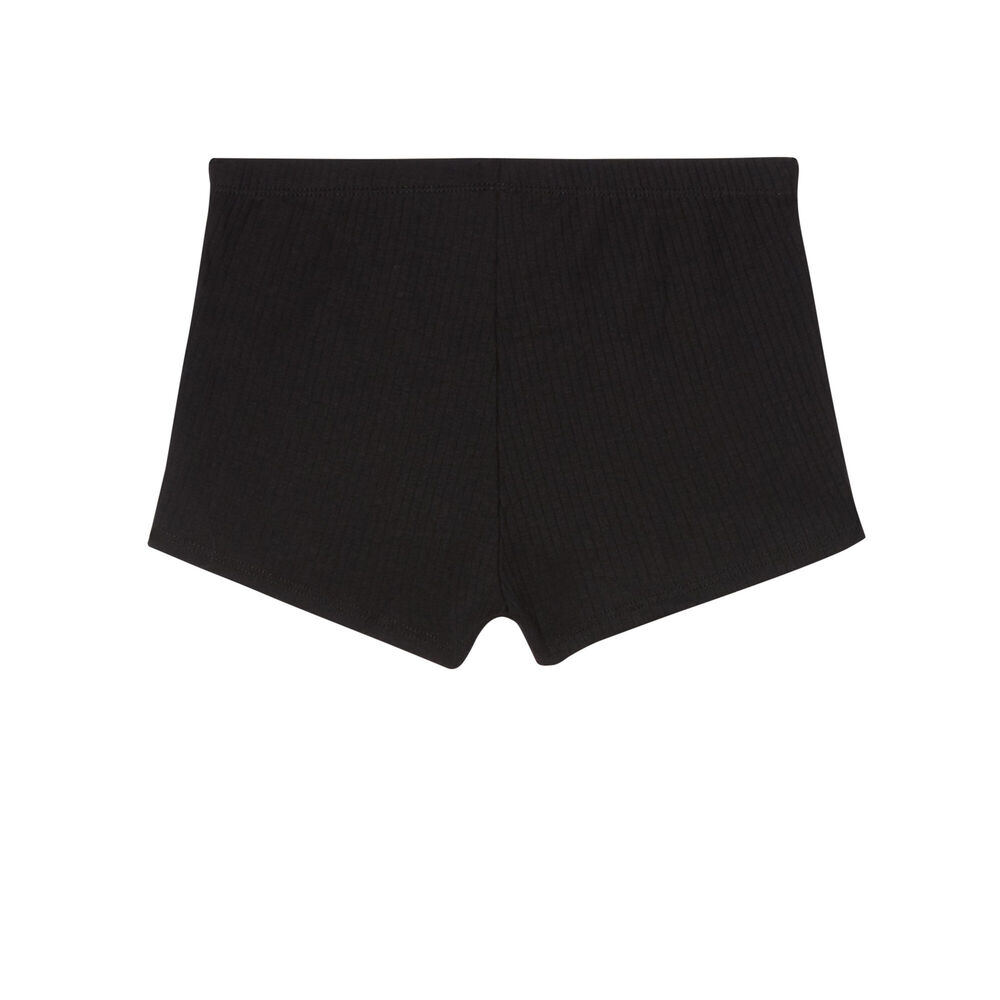 Short court uni - noir noir.
