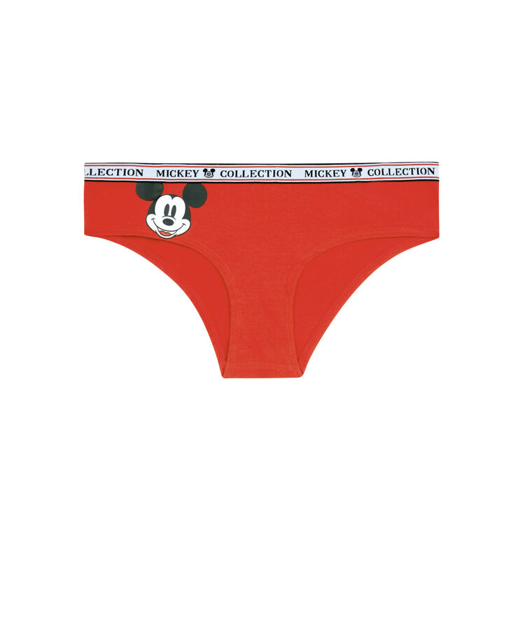 Shorty en coton imprimé mickey - rouge rouge.