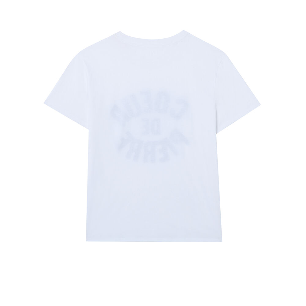 Tee shirt à message coeur de pierre - blanc blanc.