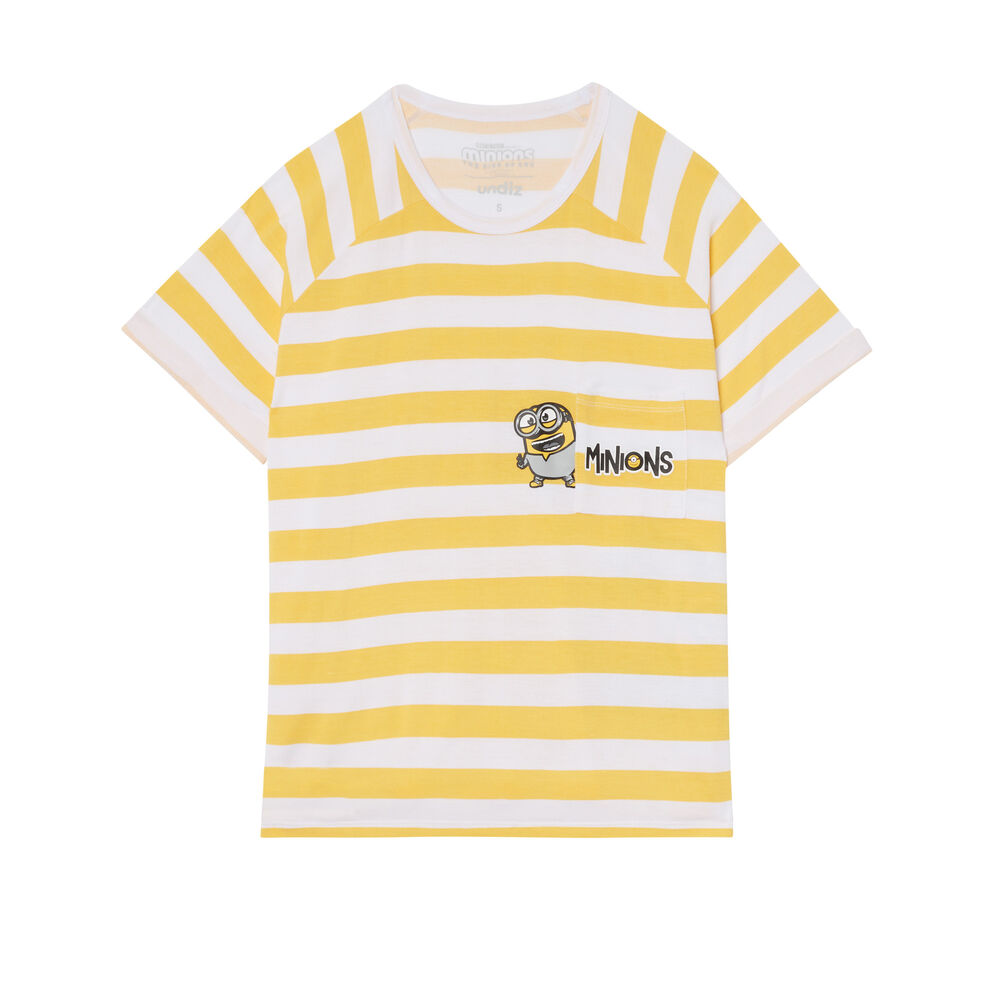 Top rayé les minions - jaune jaune.