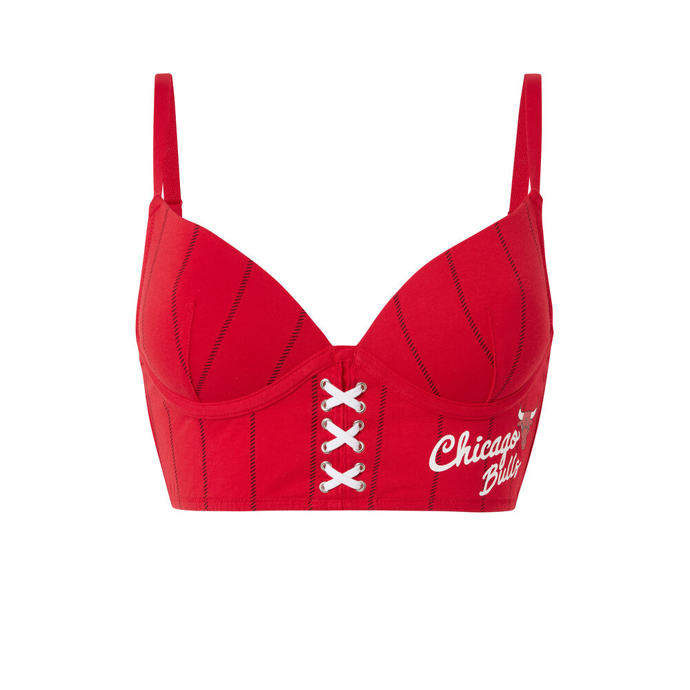 Soutien-gorge push-up à laçage esprit maillot - rouge rouge.