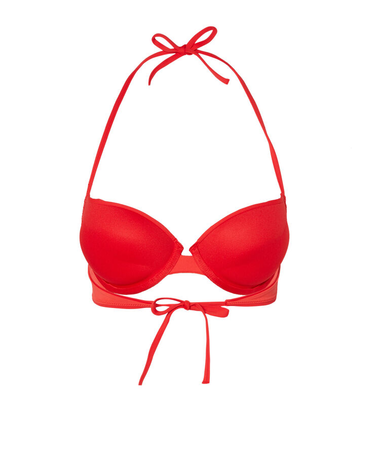 Haut de maillot de bain push-up - rouge rouge.