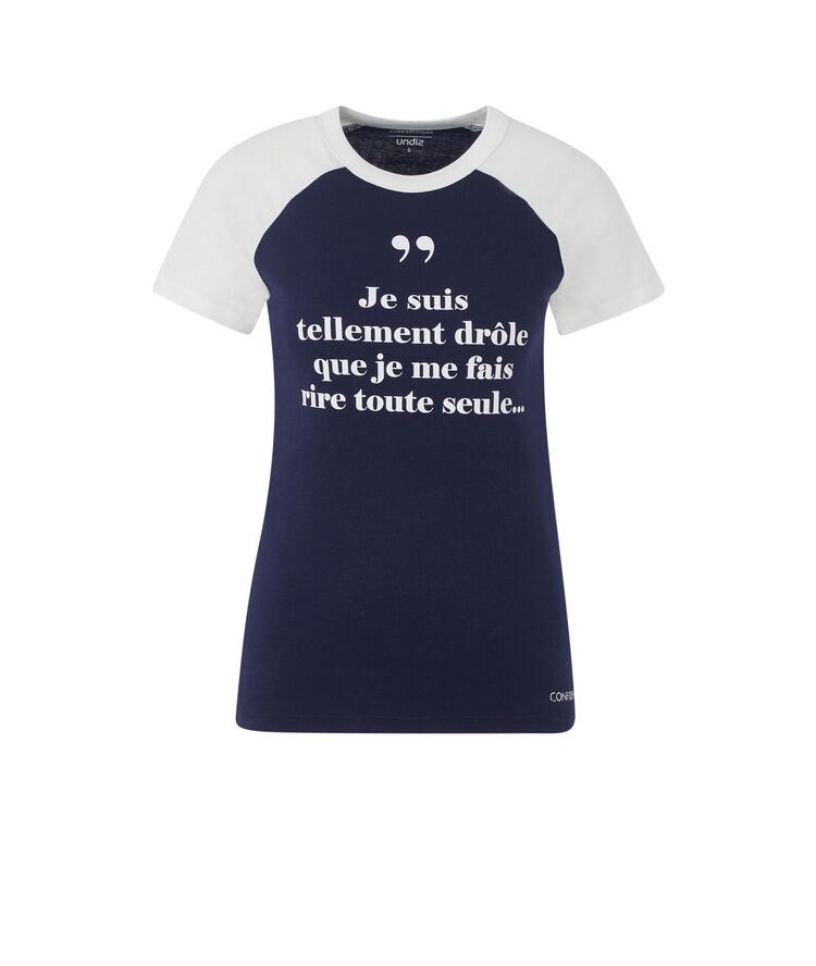 Top collab les confidentellies indifferenciz bleu marine.