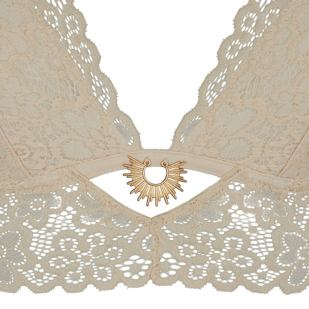Soutien-gorge triangle dentelle - ecru écru.