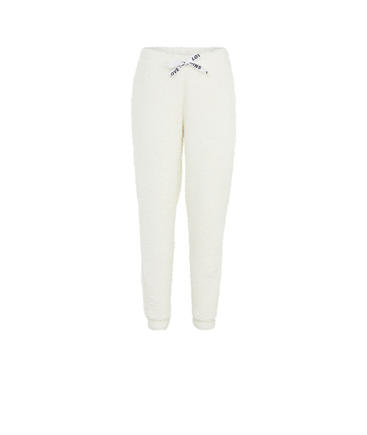 Pantalon polaire détail cordon polipantiz blanc cassé.