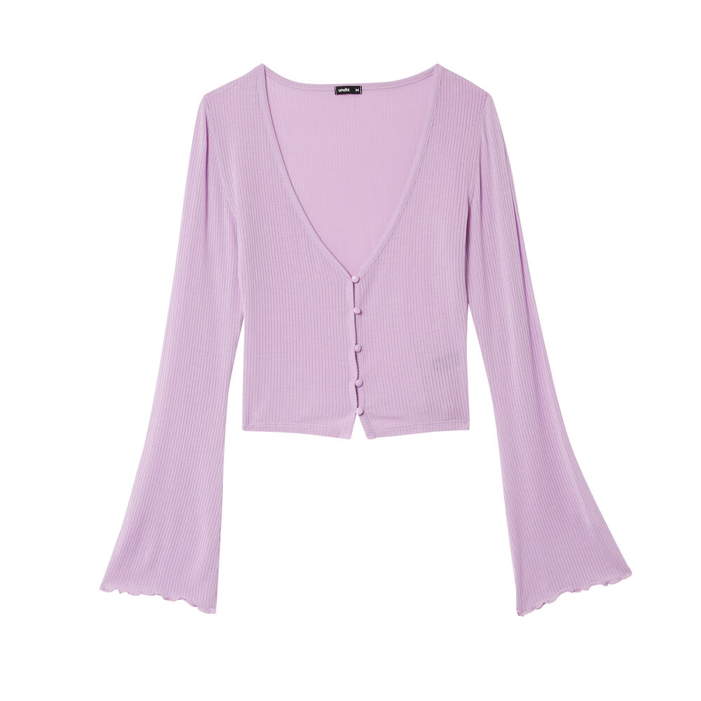 Top manches longues à boutons - lilas violet.