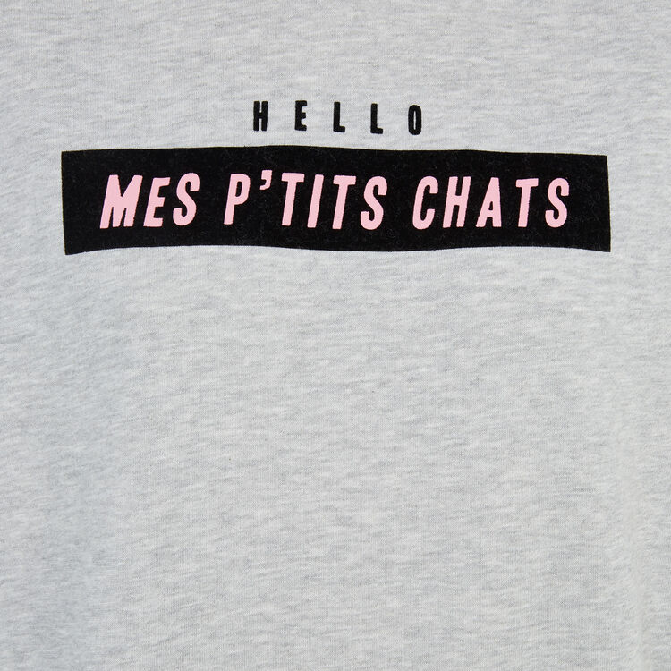 Sweat gris hellochatiz grey.