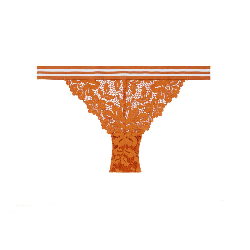 culotte en dentelle et élastique bicolore - marron culotte en dentelle et élastique bicolore - marron;