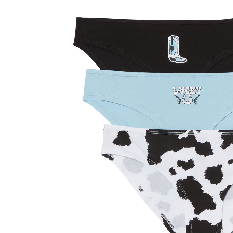 lot de culottes en coton cowboy - noir lot de culottes en coton cowboy - noir;