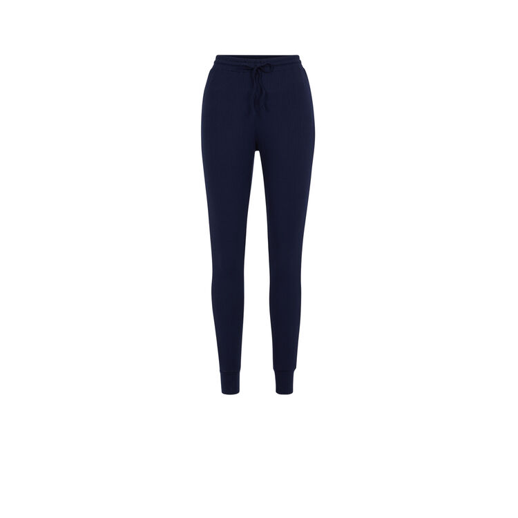 Pantalon en jersey azkiz bleu marine.