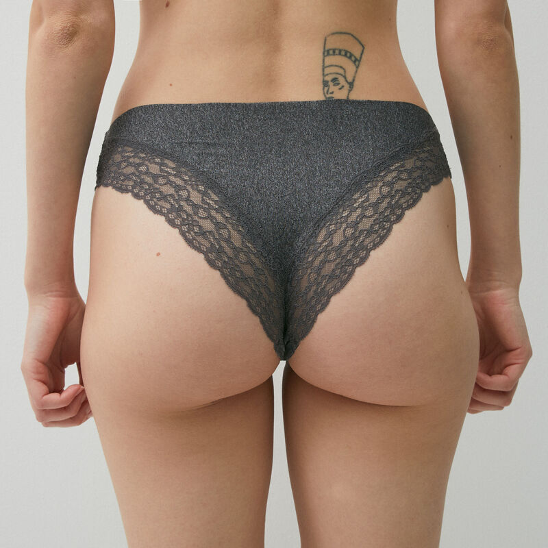 culotte en micro - gris culotte en micro - gris;