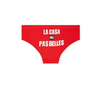 Shorty &agrave; message depabelliz rouge.