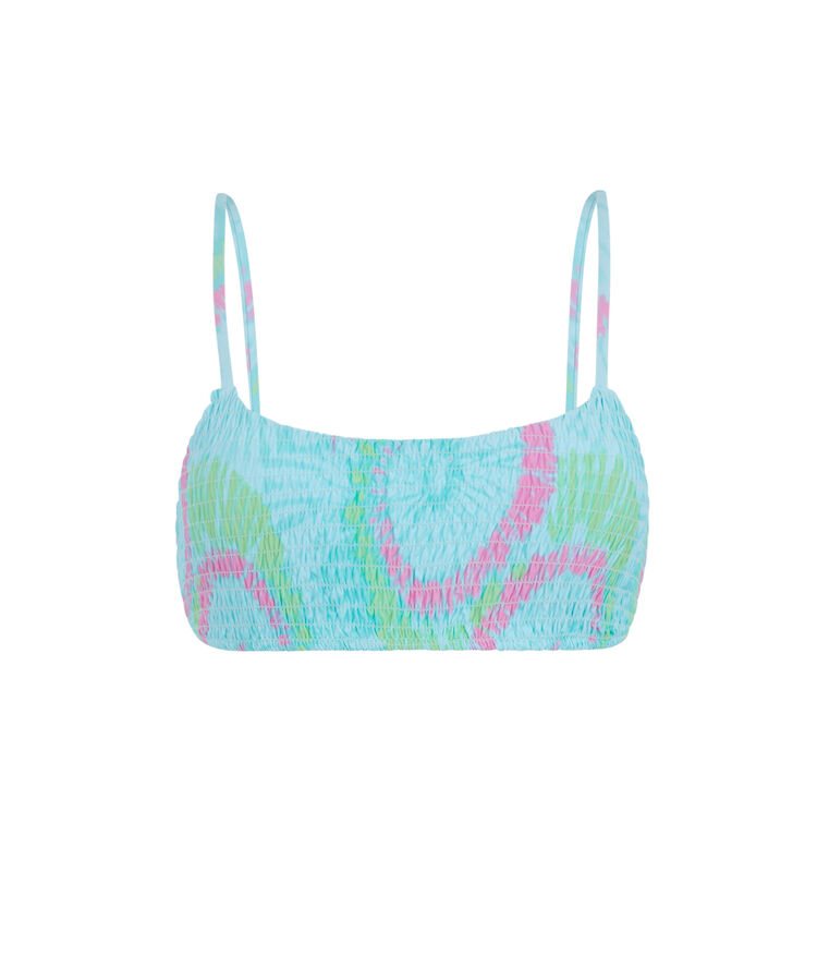 Haut de maillot de bain brassière à imprimé - bleu turquoise bleu turquoise.