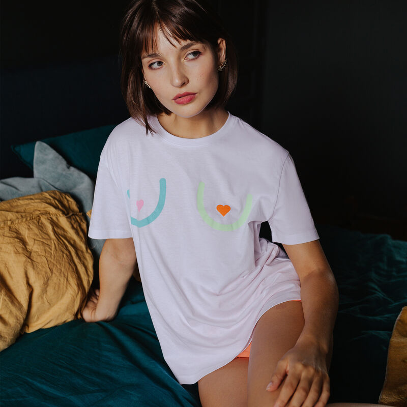 top imprimé colors boobs - blanc top imprimé colors boobs - blanc;