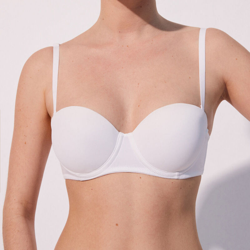 soutien-gorge bandeau en micro - blanc soutien-gorge bandeau en micro - blanc;