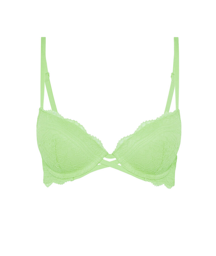 Soutien-gorge push-up en dentelle everydayiz vert.