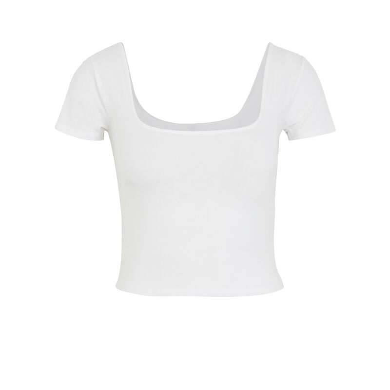 Top col carré - blanc Top col carré - blanc;
