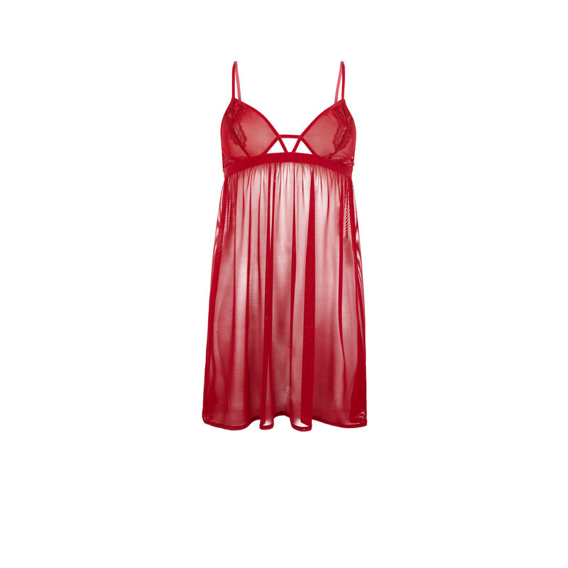 Nuisette en résille lacifliz rouge.