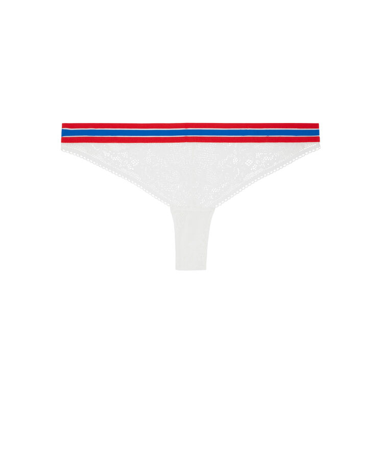 Tanga en dentelle détail bande coolgirliz blanc.