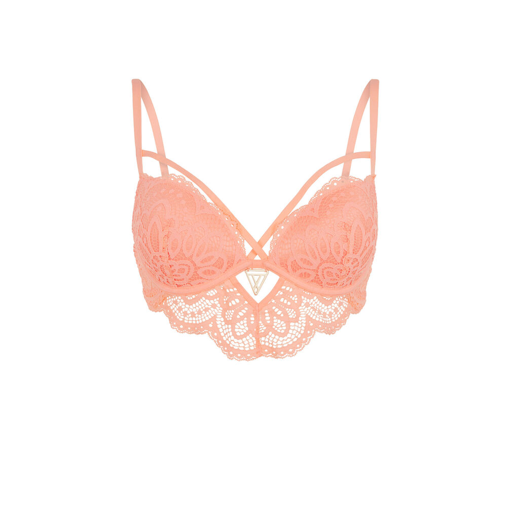 Soutien-gorge push-up détail bijou - rose poudré rose poudré.