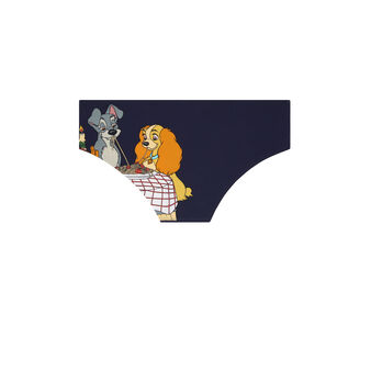 Shorty en micro sans coutures spaghetiz bleu marine.