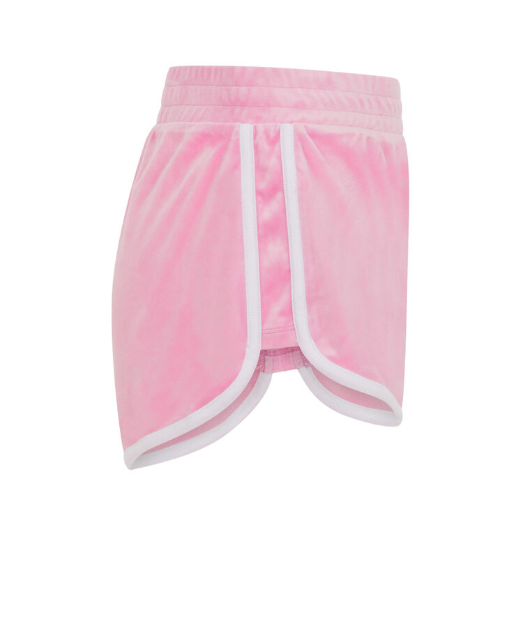 Short uni en velours - rose rose.
