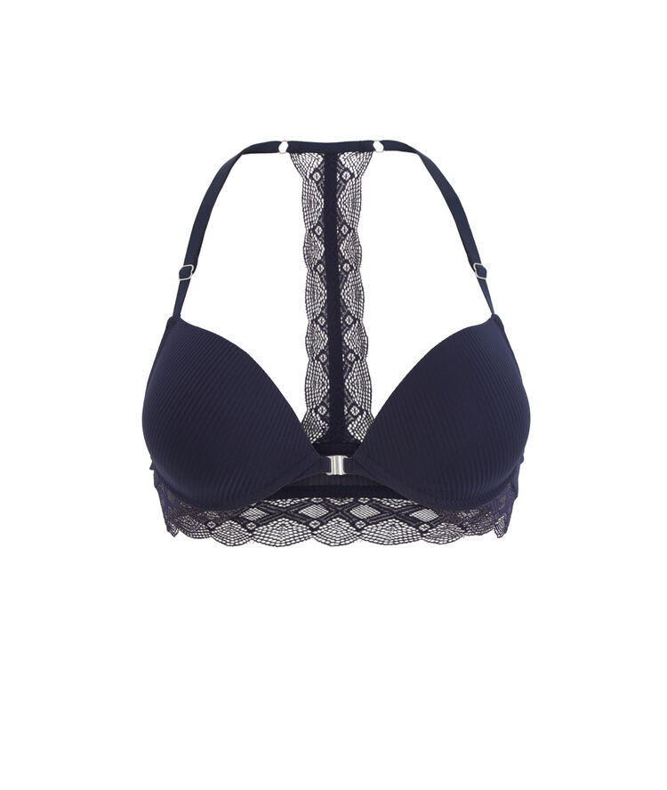 Soutien-gorge push bleu marine monoskiz bleu.