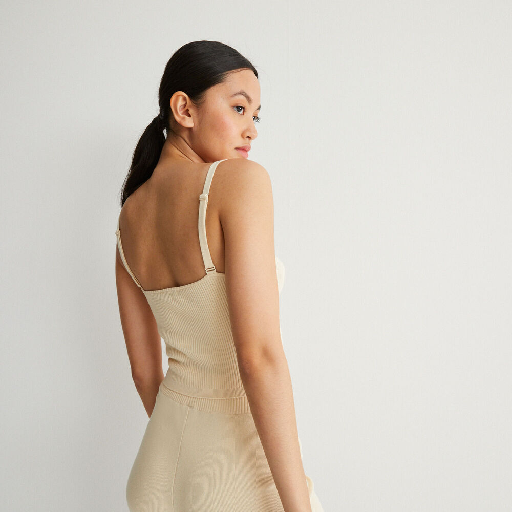 Short cycliste en jersey - beige beige.