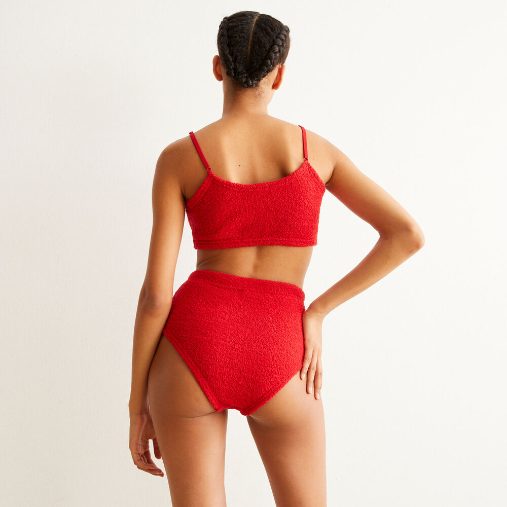 Set brassière et culotte à message just for you - rouge rouge.