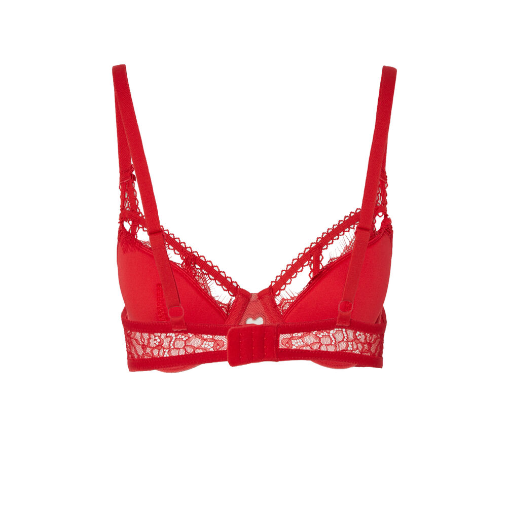 Soutien-gorge ampliforme et liens sexy - rouge rouge.