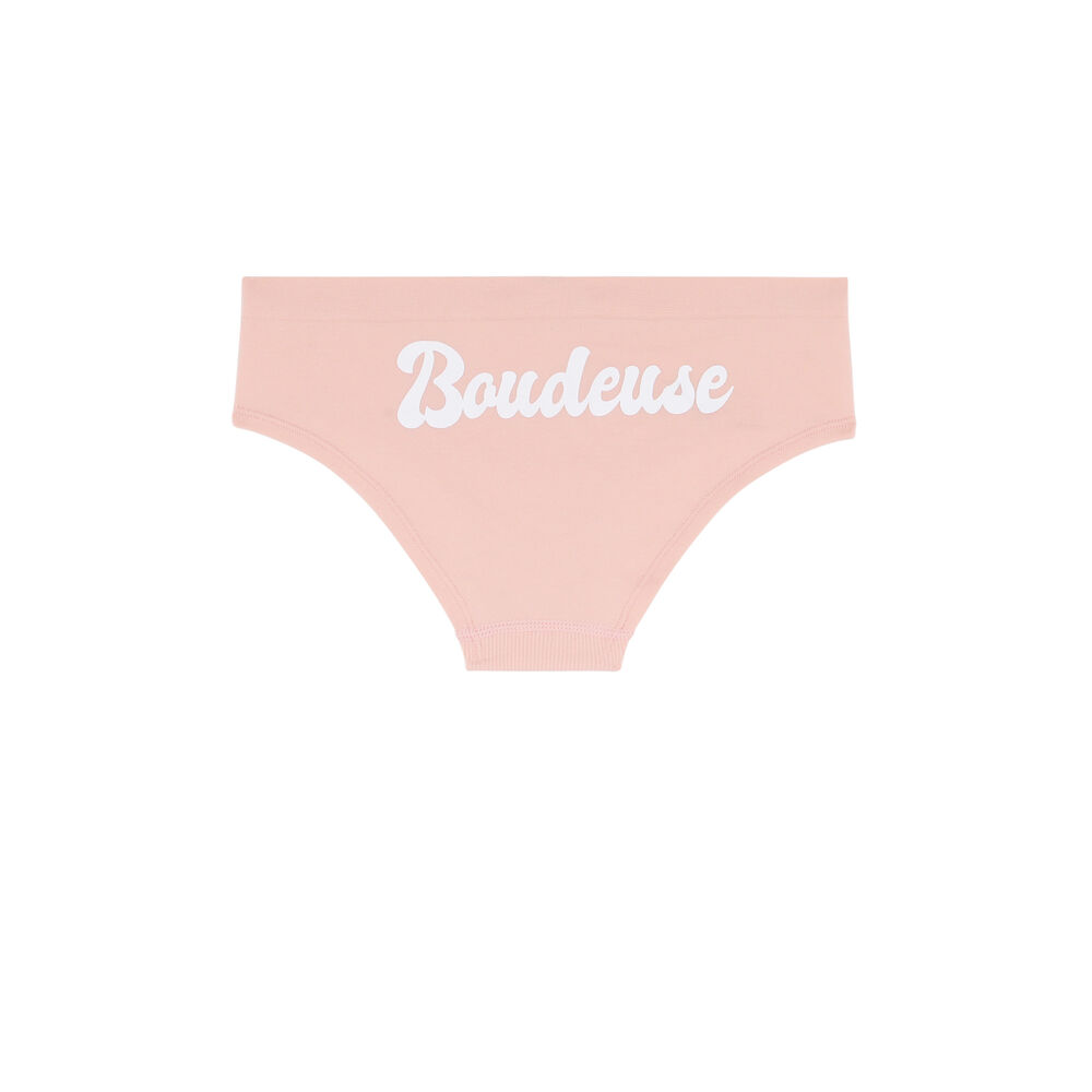 Shorty à message boudeuse - rose rose.