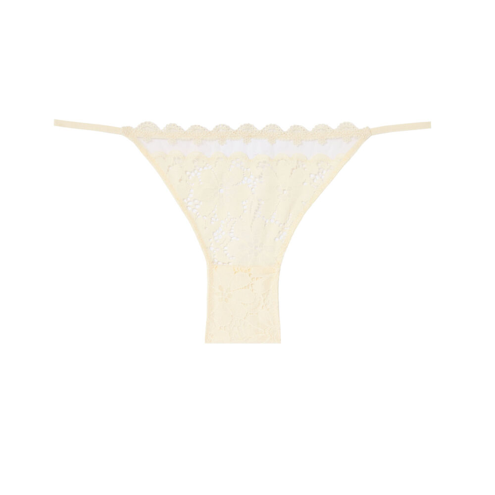 Culotte dentelle brodée - écru ecru.