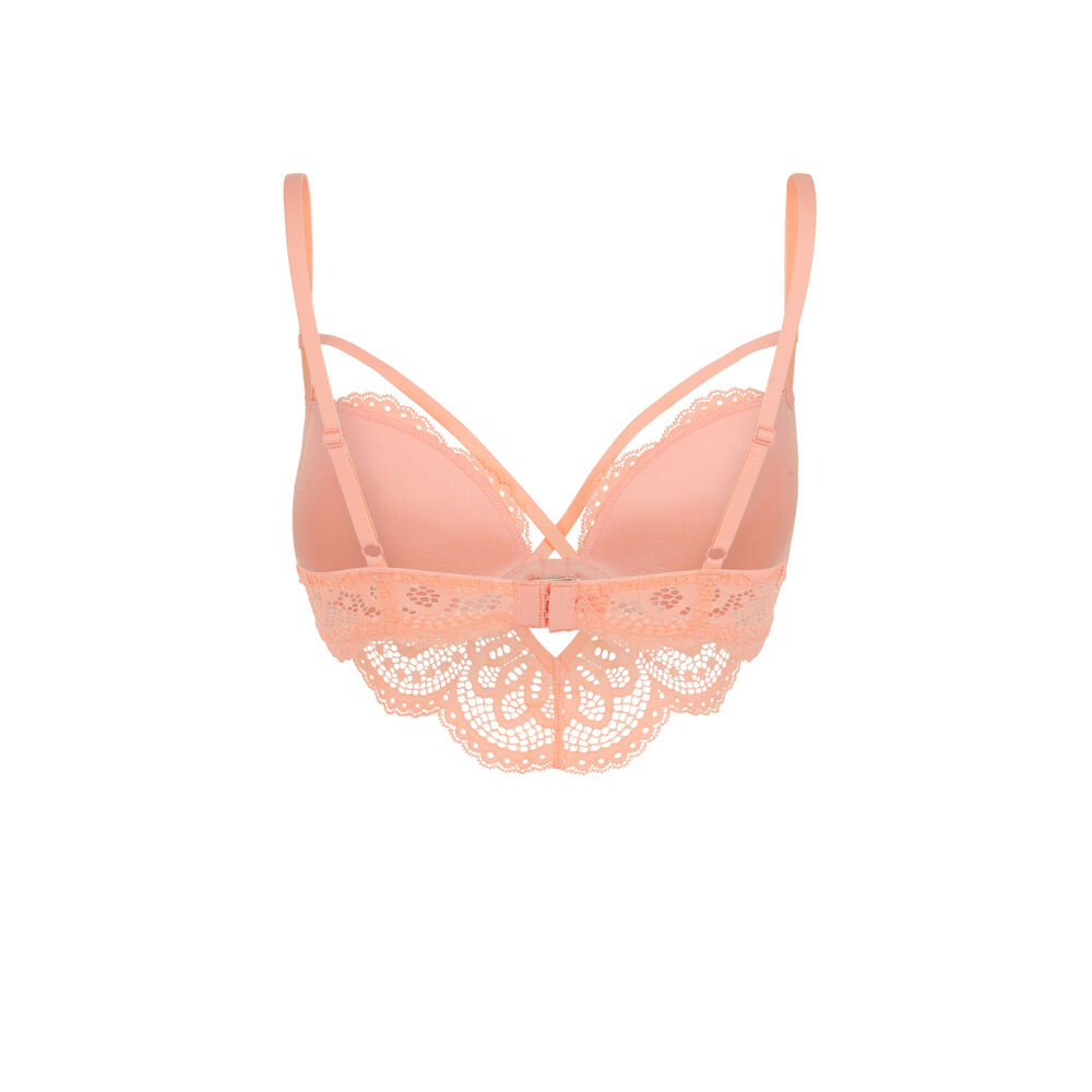Soutien-gorge push-up détail bijou - rose poudré rose poudré.