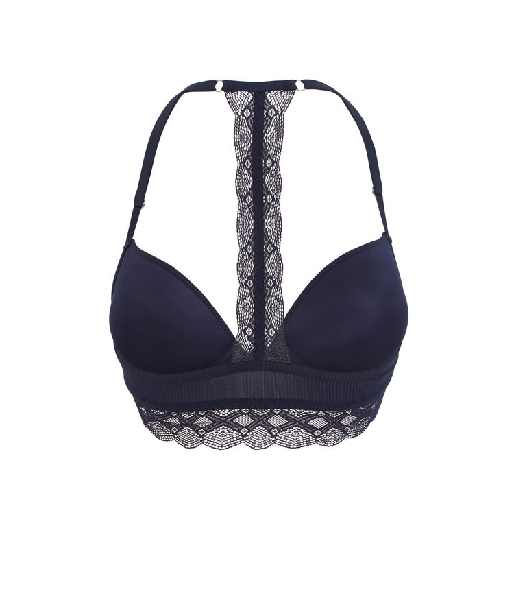 Soutien-gorge push bleu marine monoskiz bleu.