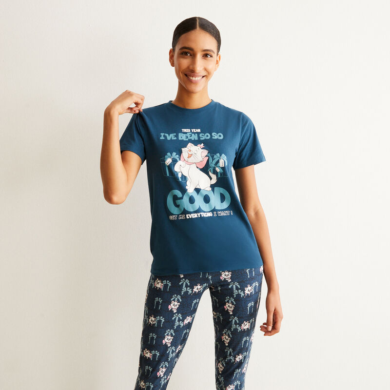 set de pyjama à manches courtes Aristochats - bleu set de pyjama à manches courtes Aristochats - bleu;